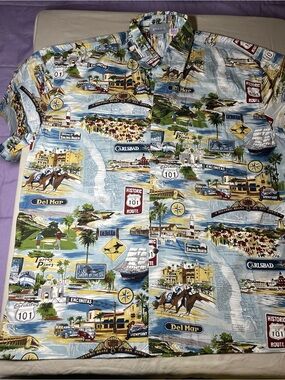 High Seas Trading Co. Men’s XL “Historic Hwy. 101” California Beach Shirt